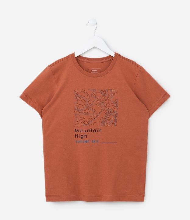 Camiseta Infantil com Lettering Mountain - Tam 5 a 14 Anos - 1