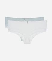 Kit 2 Calcinhas Boyshort em Viscose com Detalhes em Renda - 1