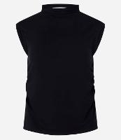 Blusa Manga Curta em Viscose com Gola Alta - 1