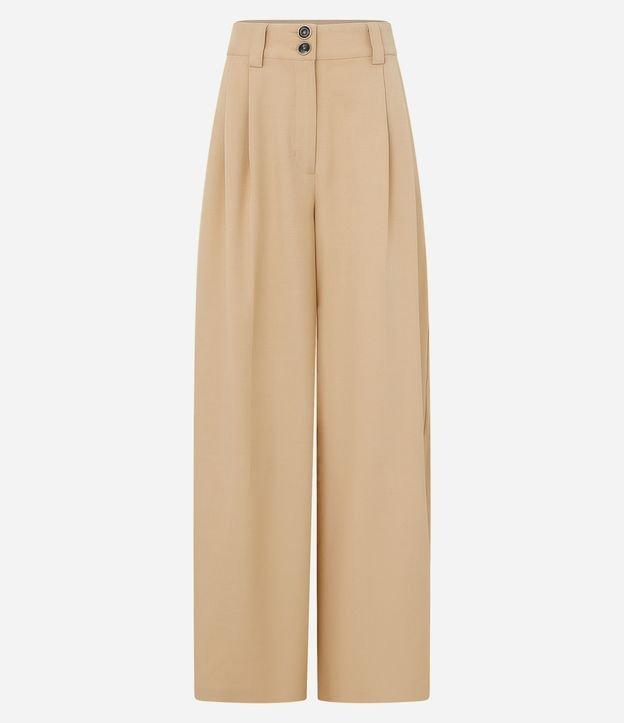 Calça Pantalona Alfaiataria com Pregas Frontais - 1