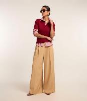 Calça Pantalona Alfaiataria com Pregas Frontais - 2