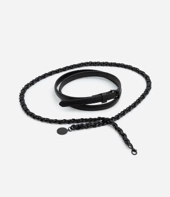 Kit 02 Cintos com Corrente Matelassê Pintada