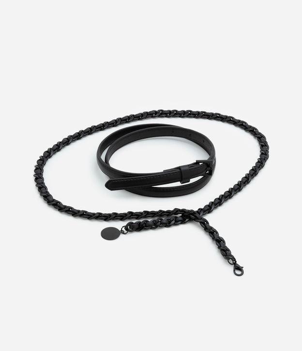 Kit 02 Cintos com Corrente Matelassê Pintada - 1