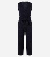 Macacão em Ponto Roma Estampa Risca de Giz - 1