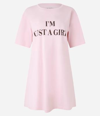 Camisola em Algodão com Strass e Estampa I'm Just a Girl