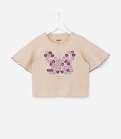 Blusa Infantil com Manga Ampla e Borboletas de Organza - Tam 5 a 14 anos - 1