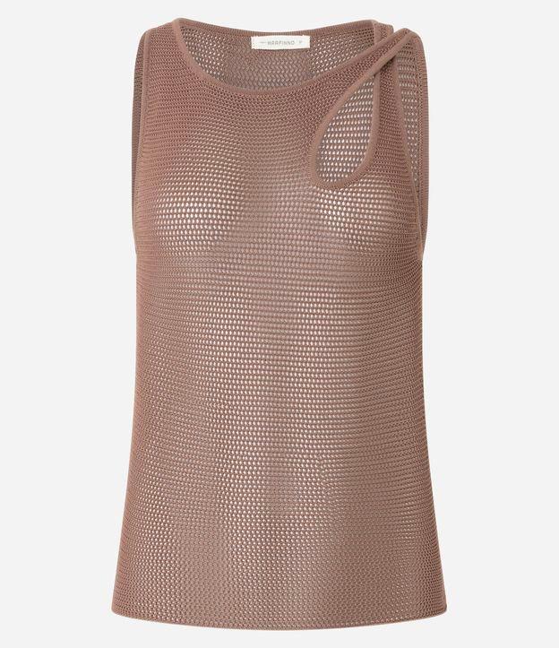 Blusa em Tricô com Vazado e Detalhe na Alça - 1