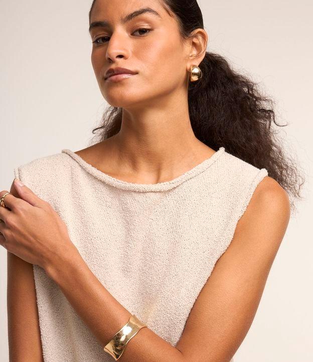 Blusa em Tricô com Vazado e Detalhe na Alça - 3