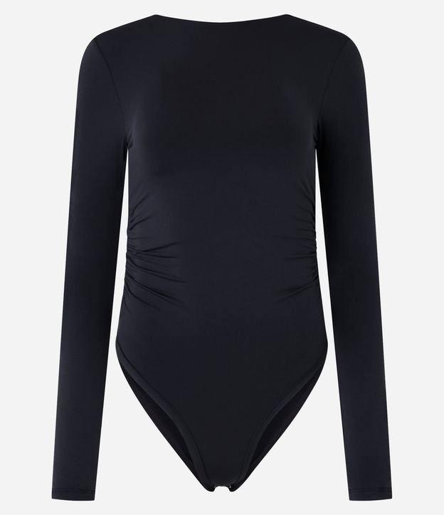 Body com Franzido Lateral e Costas Abertas - 1