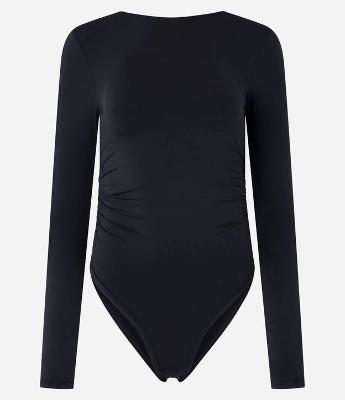 Body com Franzido Lateral e Costas Abertas