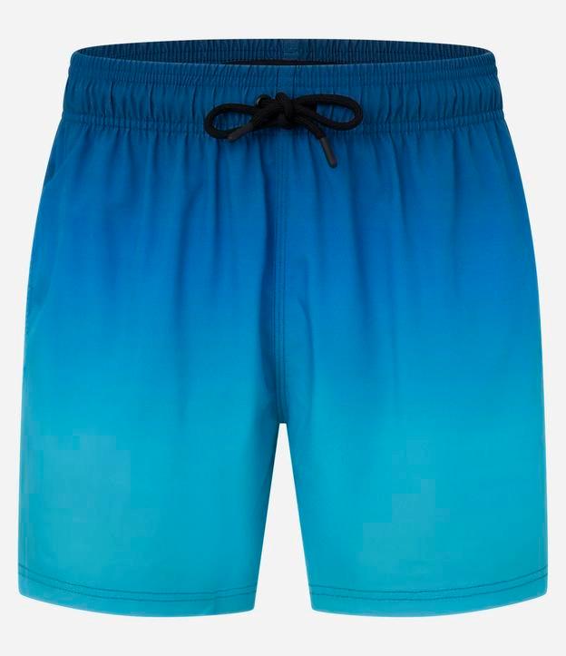 Bermuda com Cós Elástico e Estampa Degrade - 1