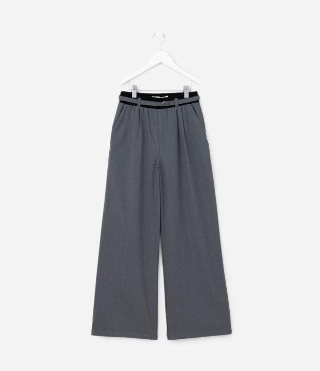 Calça Wide Leg Infantil em Alfaiataria com Cinto - Tam 5 a 14 Anos - 1
