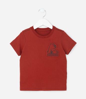 Camiseta Infantil com Estampa em Relevo de Ursinho - Tam 1 a 6 Anos