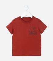 Camiseta Infantil com Estampa em Relevo de Ursinho - Tam 1 a 6 Anos - 1
