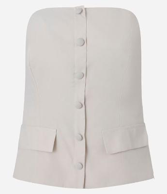 Colete Cupro com Botões Frontais