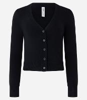 Cardigan Curto em Tricô com Botões - 1