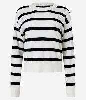 Suéter Boxy Básico em Tricô com Listras - 1