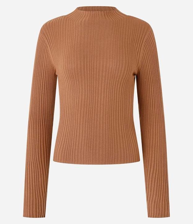 Blusa em Tricô com Golinha Alta - 1