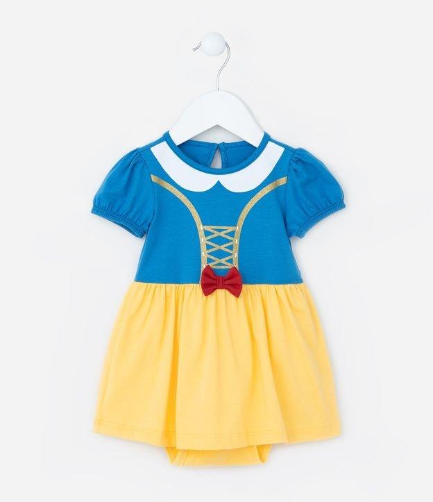 Vestido Body Infantil com Estampa Branca de Neve - Tam 0 a 18 meses - 1