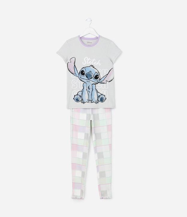 Pijama Longo Infantil em Algodão com Estampa Stitch - Tam 5 ao 14 Anos - 1