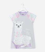 Camisola Infantil em Algodão com Estampa Lhama - Tam 5 a 14 Anos - 1