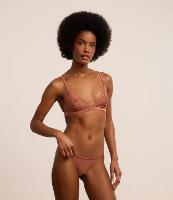 Calcinha String em Microfibra com Renda Floral - 3