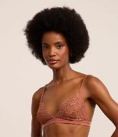 Sutiã Top Sem Bojo Sem Aro e com Renda Floral - 3