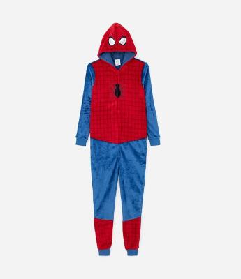 Pijama Jumper Infantil com Estampa Homem-Aranha - Tam 3 a 12 Anos