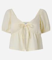 Blusa em Algodão com Amarração Frontal - 1