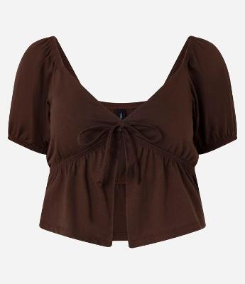 Blusa em Algodão com Amarração Frontal