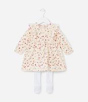 Vestido Infantil Canelado com Babado - Tam 0 a 18 meses - 1
