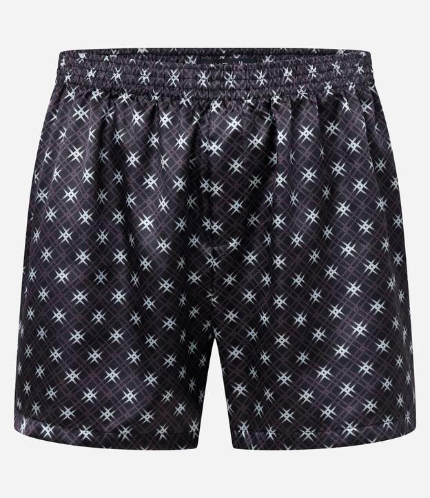 Cueca Samba Canção Acetinado com Estampa de Gravataria - 1