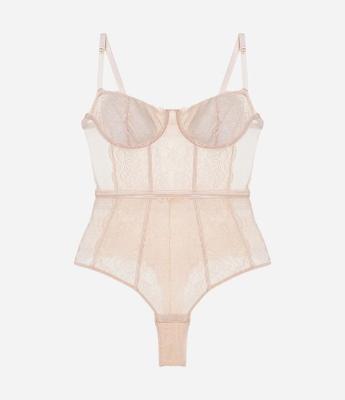 Body sem Bojo com Detalhe em Renda Floral