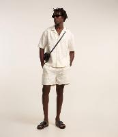 Bermuda com Cós Elástico Detalhes Navalhados e Textura - 3