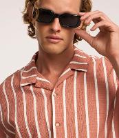 Camisa Boxy Alfaiatada em Viscose com Textura e Listras - 2