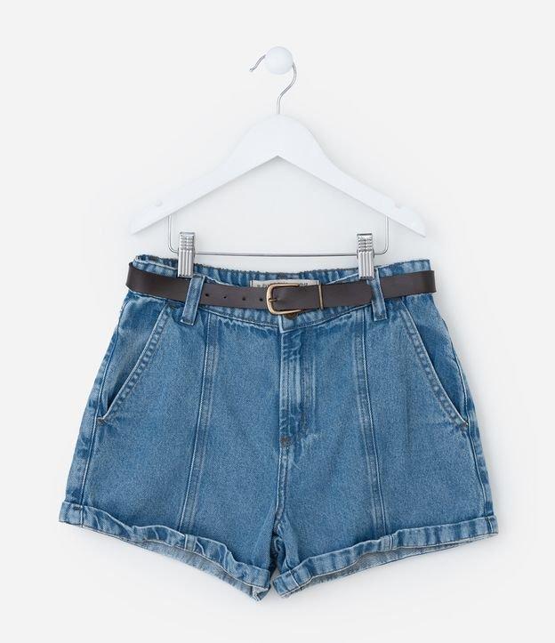 Short Mom Infantil em Jeans com Cinto - Tam 5 a 14 Anos - 1