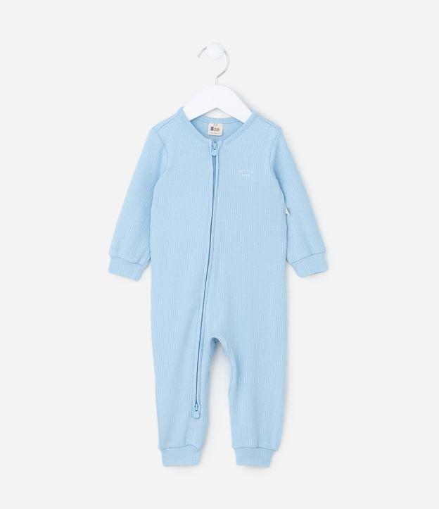 Macacão Infantil Canelado com Zíper - Tam RN a 18 meses - 1