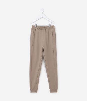 Calça Infantil com Bolsos e Recortes - Tam 5 a 14 Anos
