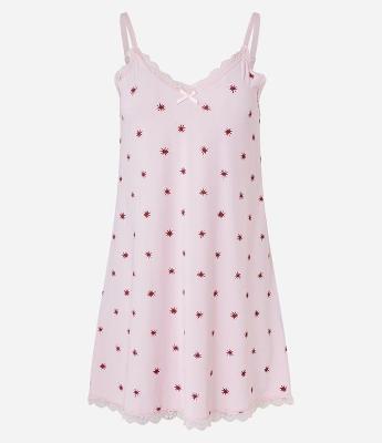 Camisola de Alcinha em Microfibra com Estampa de estrela