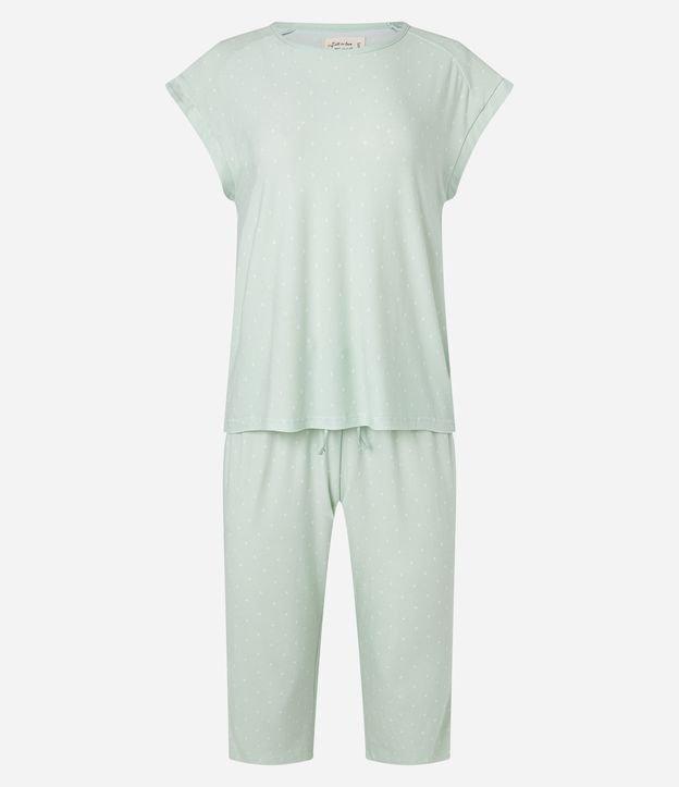 Pijama Capri com Toque Suave e Estampa de Gravataria - 1