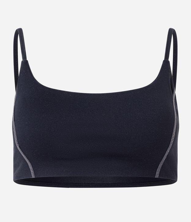 Top Esportivo em Microfibra com Bojo e Costura Frontal - 1