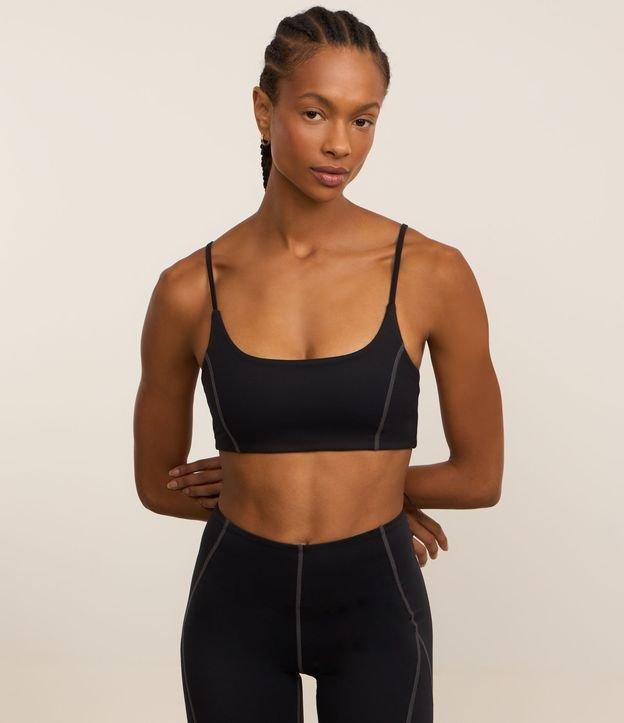 Top Esportivo em Microfibra com Bojo e Costura Frontal - 2