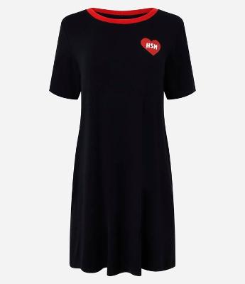 Camisola Manga Curta em Viscose com Estampa High School