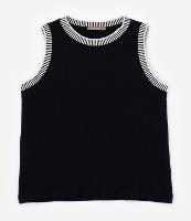 Regata em Ribana com Gola em Tricô Curve & Plus Size - 1