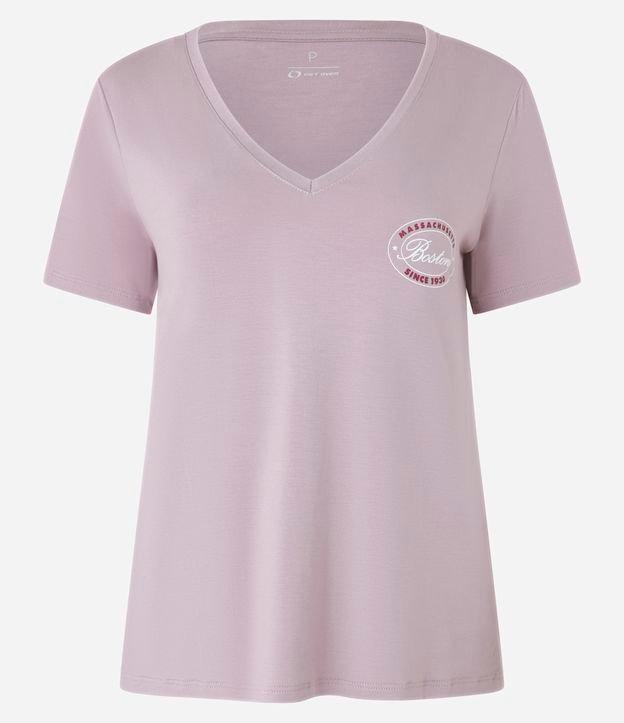 Camiseta em Viscose com Estampa Localizada - 1