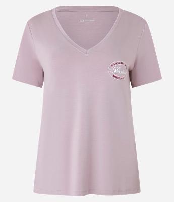 Camiseta em Viscose com Estampa Localizada