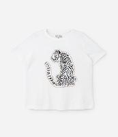 Blusa Estampada de Tigre com Tachinhas Curve & Plus Size - 1