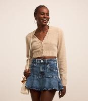 Cardigan Cropped em Chenille com Botões - 1