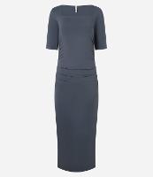 Vestido New Midi em Microfibra com Fenda - 1