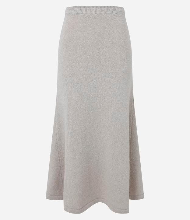 Saia Midi em Tricot com Cós Elástico - 1